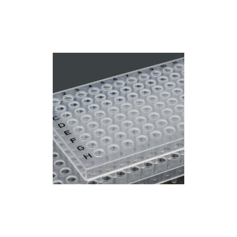 Płytki do PCR 96-dołkowe 0,2ml, z kołnierzem, bezbarwne, 10x5szt/50szt